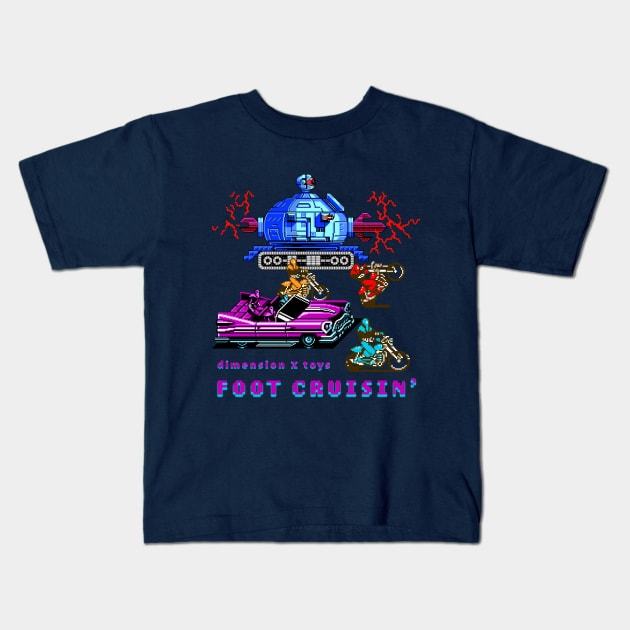 foot cruisin' Kids T-Shirt by dimensionxtoys